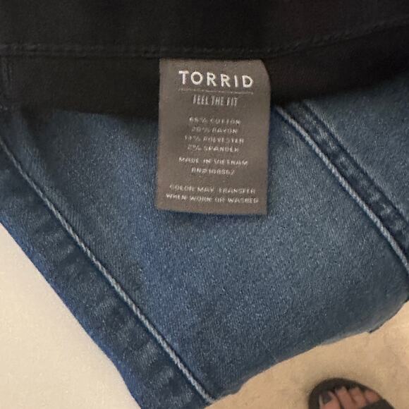 Torrid Bombshell High-Rise Skinny Jeans Plus Size 18R Denim Moto Rocker Grunge - Picture 7 of 14